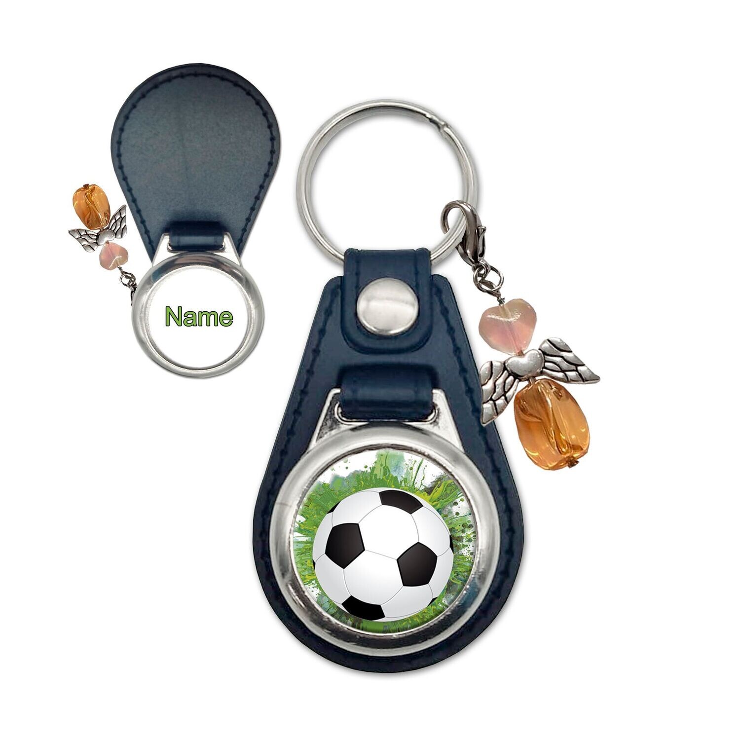 Fußball Metall/Kunstleder Schlüsselanhänger Schutzengel
