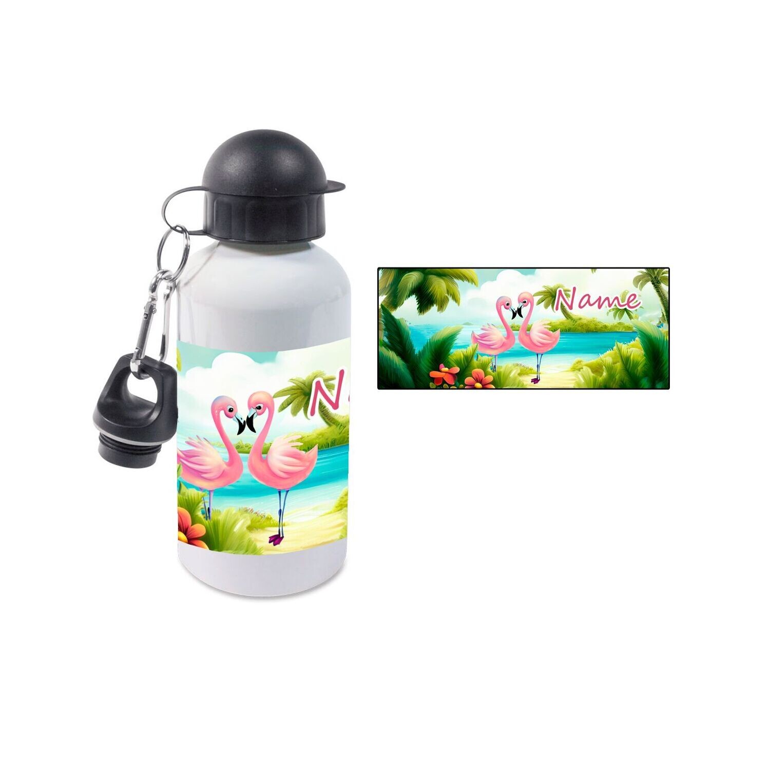 Flamingo Alu Trinkflasche