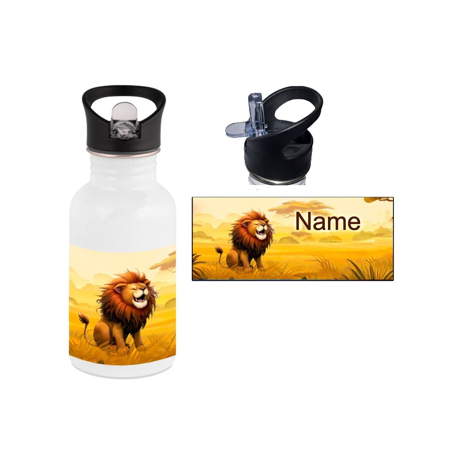 Löwe Edelstahl Trinkflasche