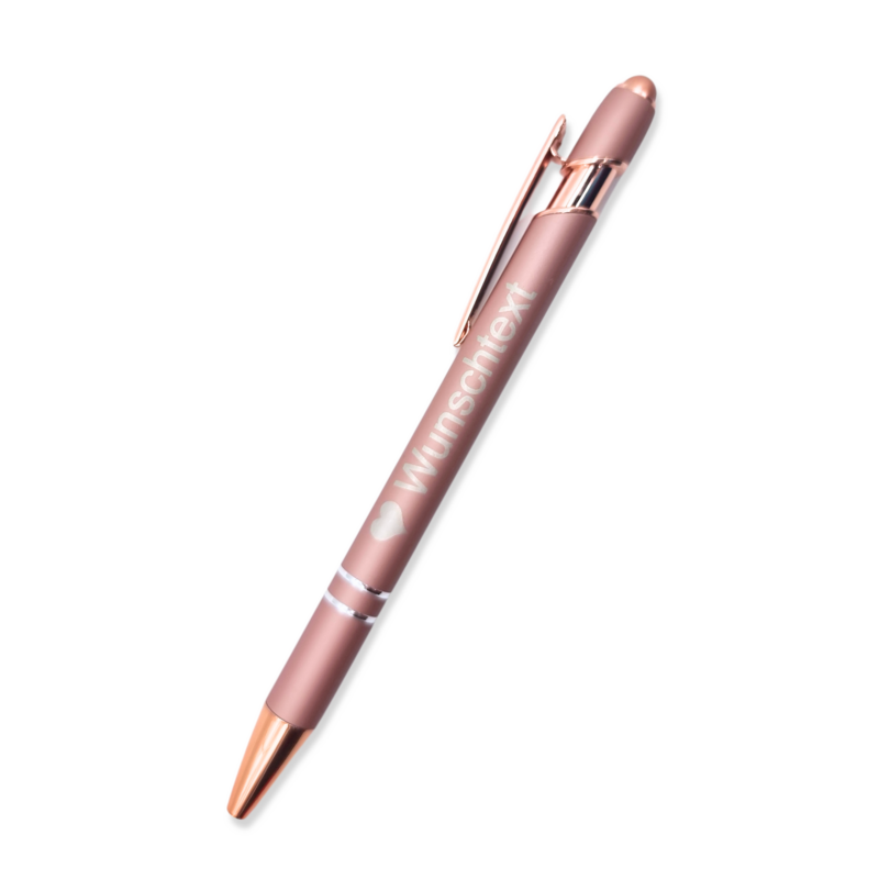 Kugelschreiber mit Gravur - Stylus  Rosegold