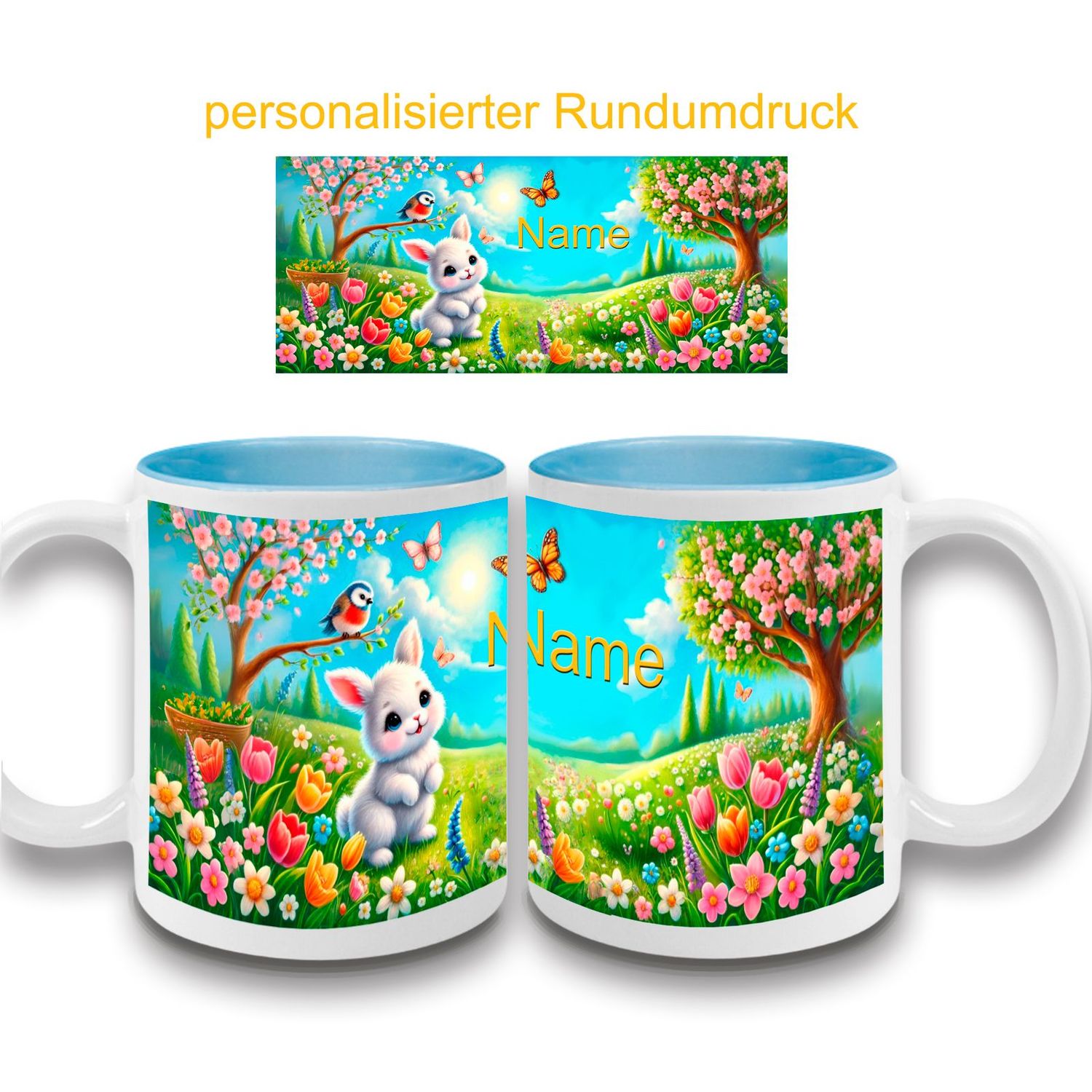 Frühlings Tasse mit Name