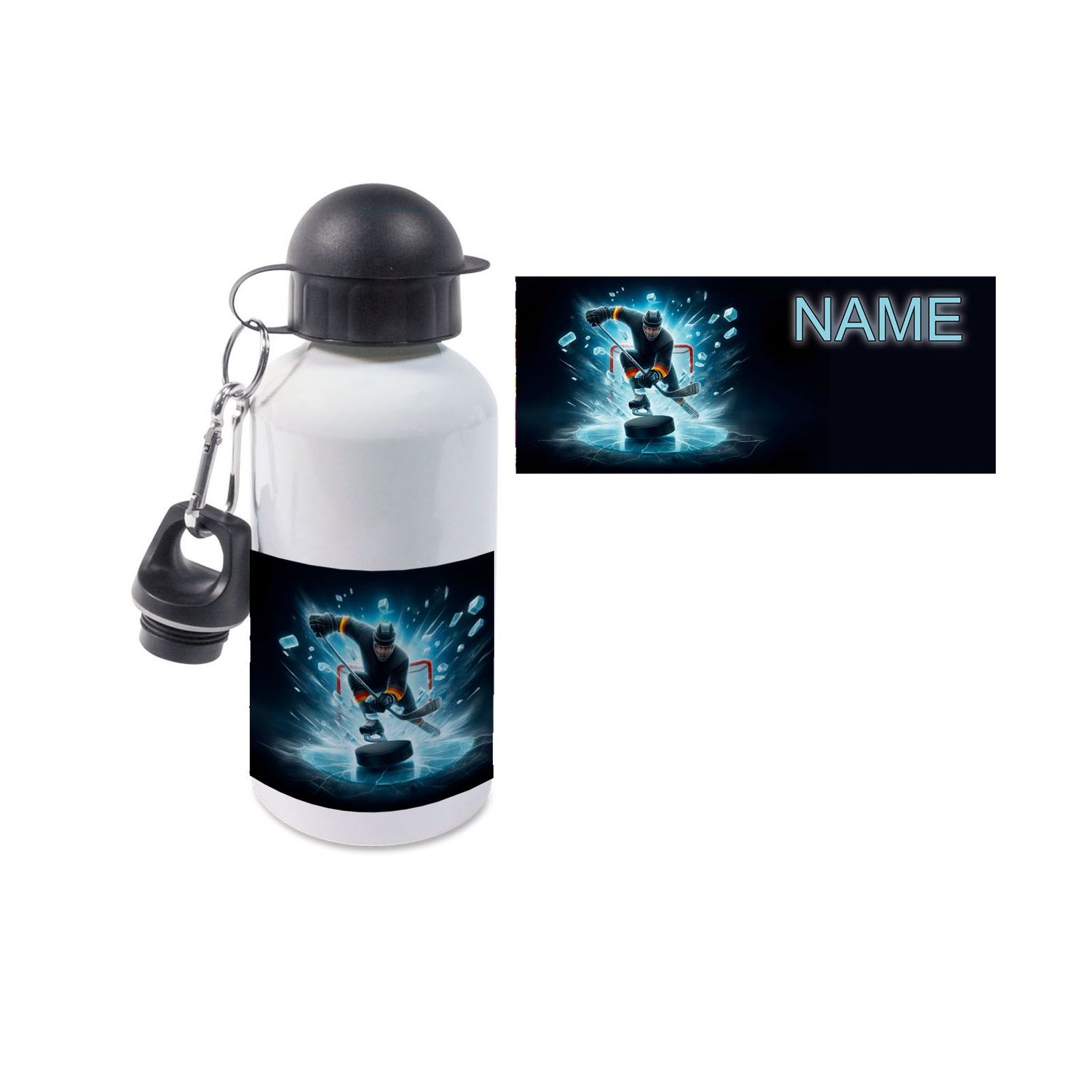 Eishockey Alu Trinkflasche