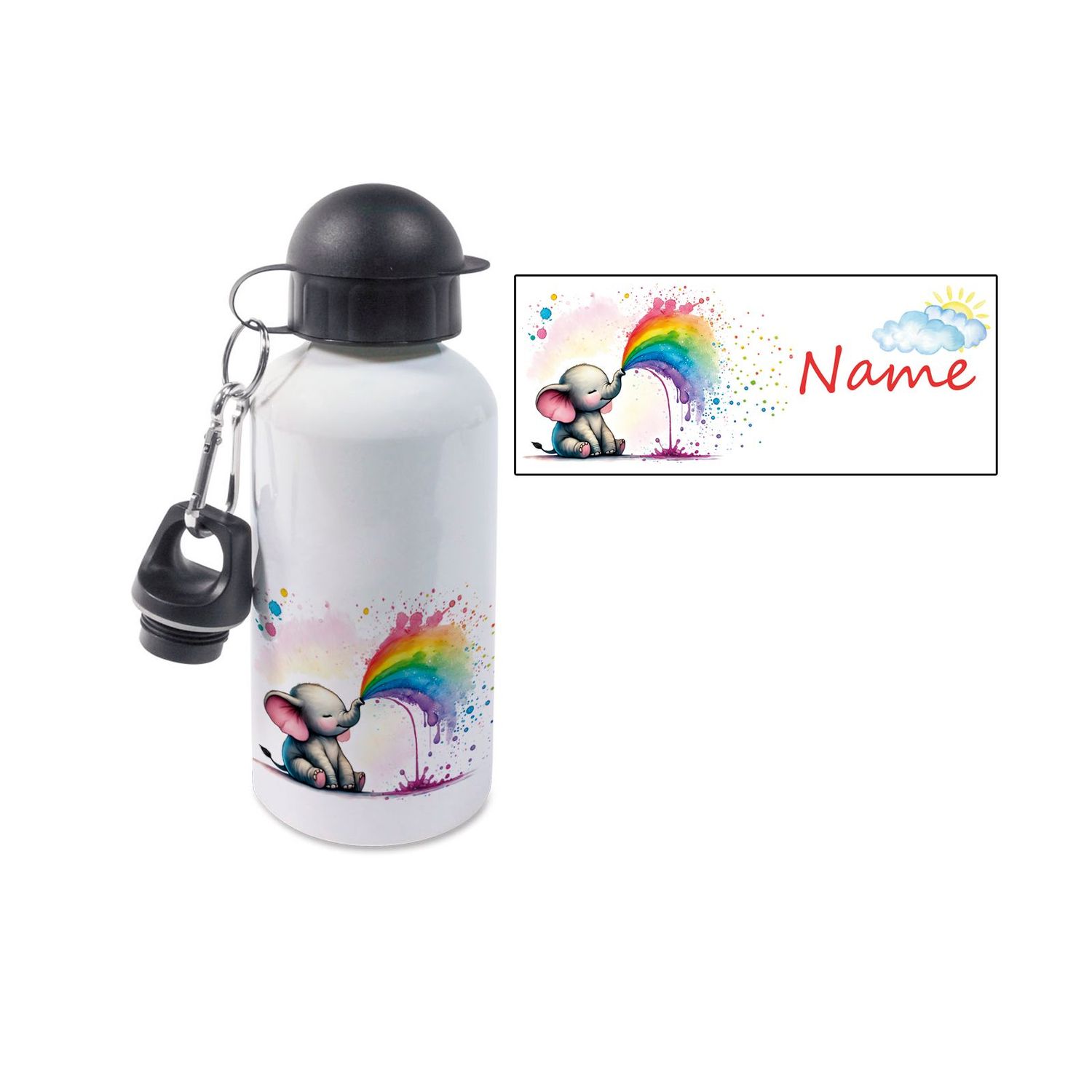 Elefant Alu Trinkflasche