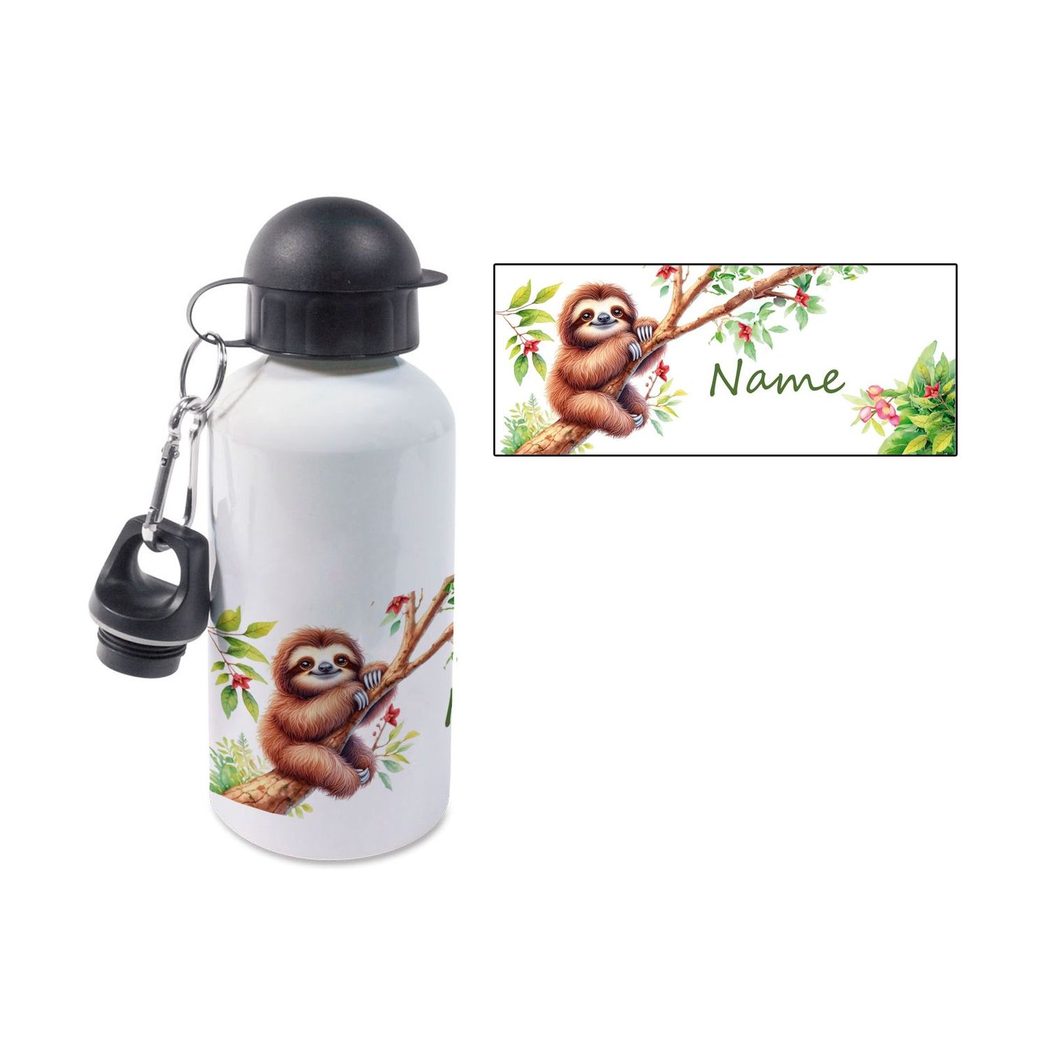 Faultier Alu Trinkflasche