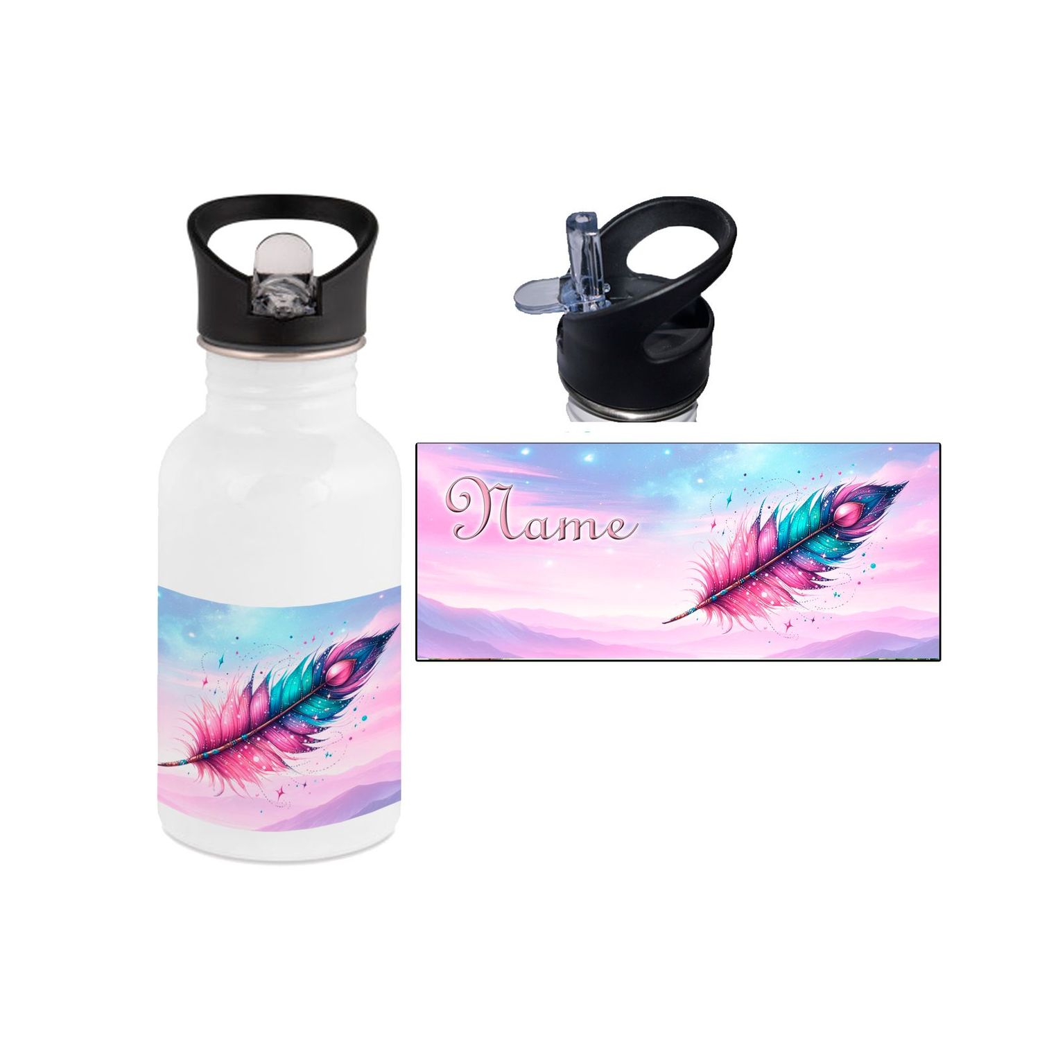 Feder Edelstahl Trinkflasche