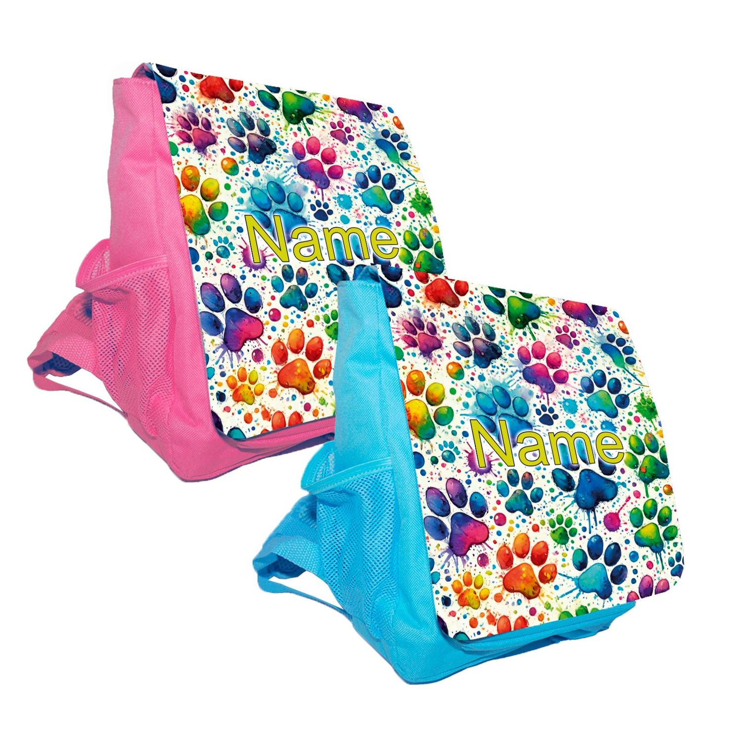 bunte Pfoten Kindergartenrucksack