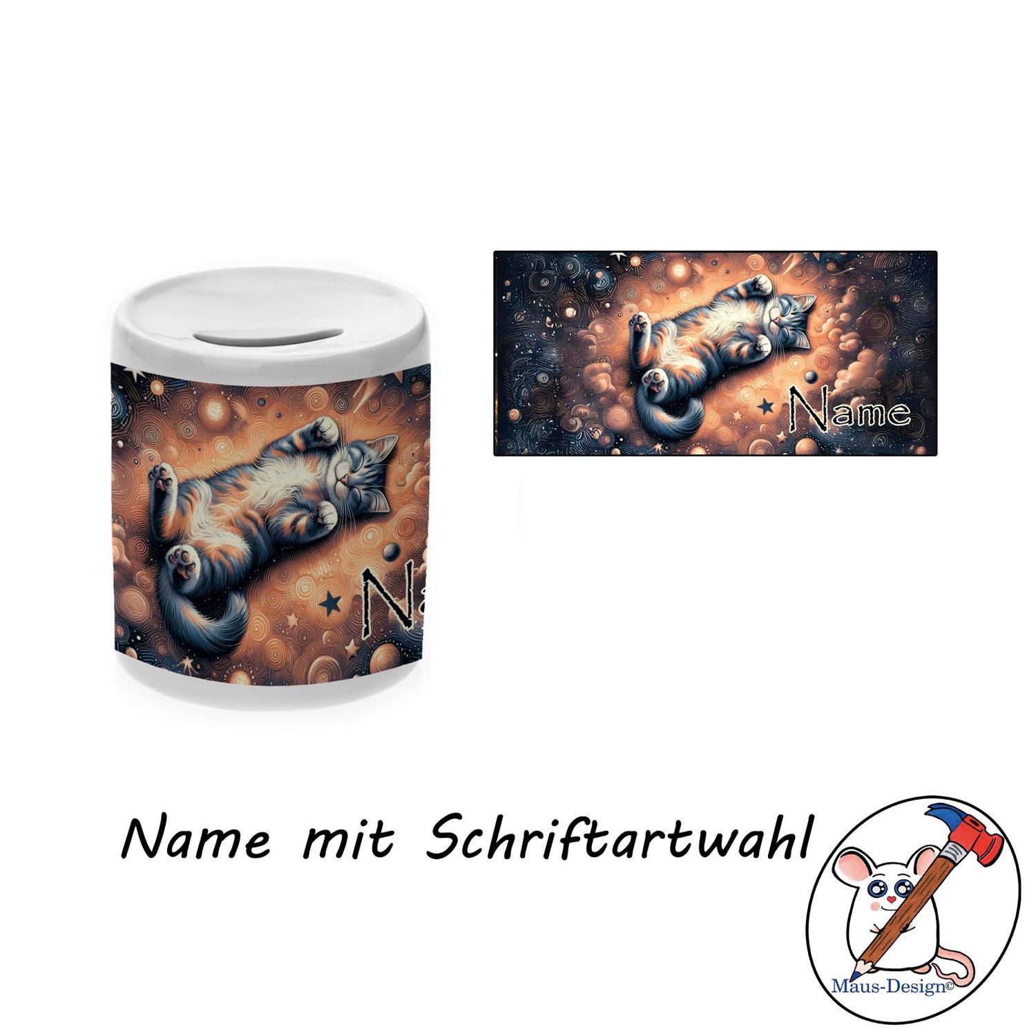 Katze Spardose