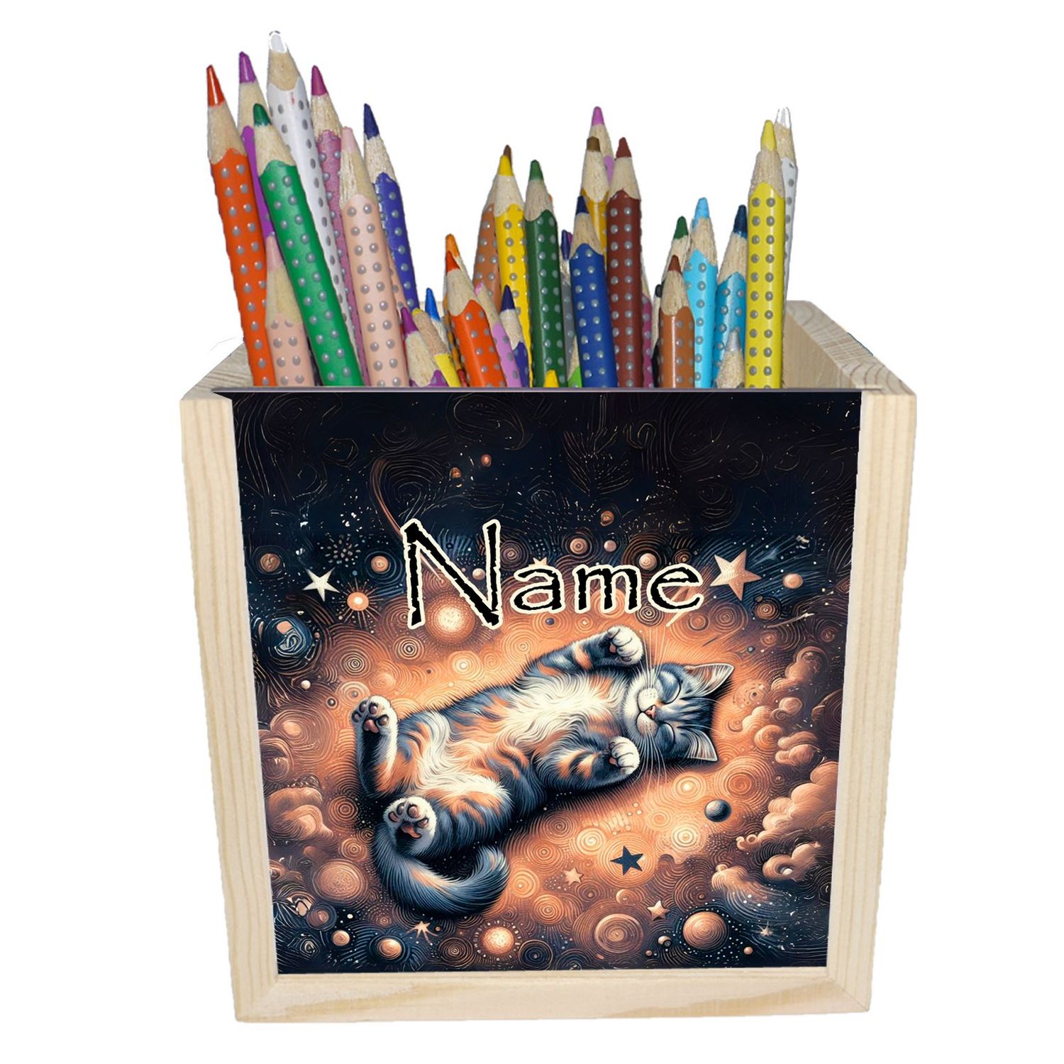Katze Stiftebox
