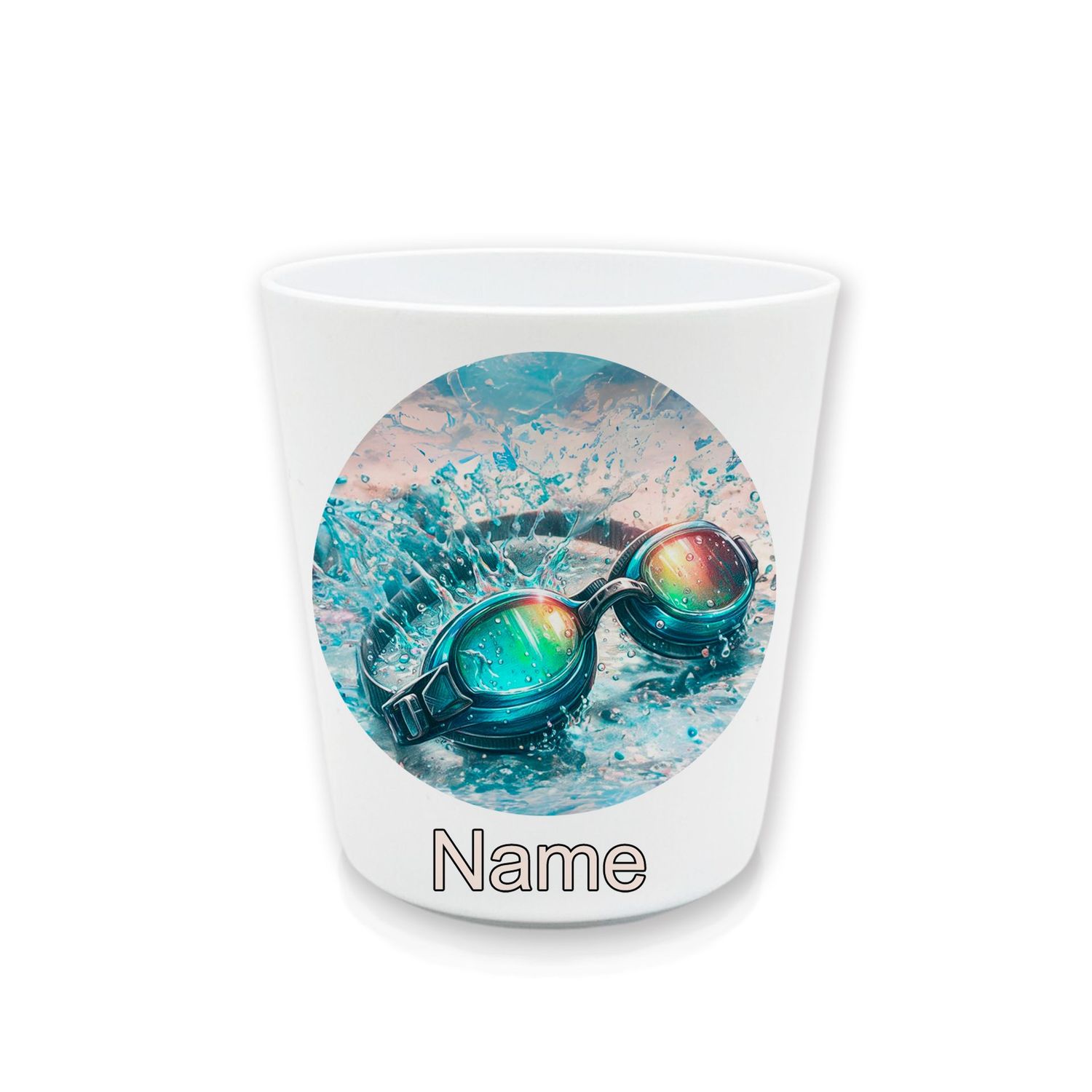 Schwimmen Becher