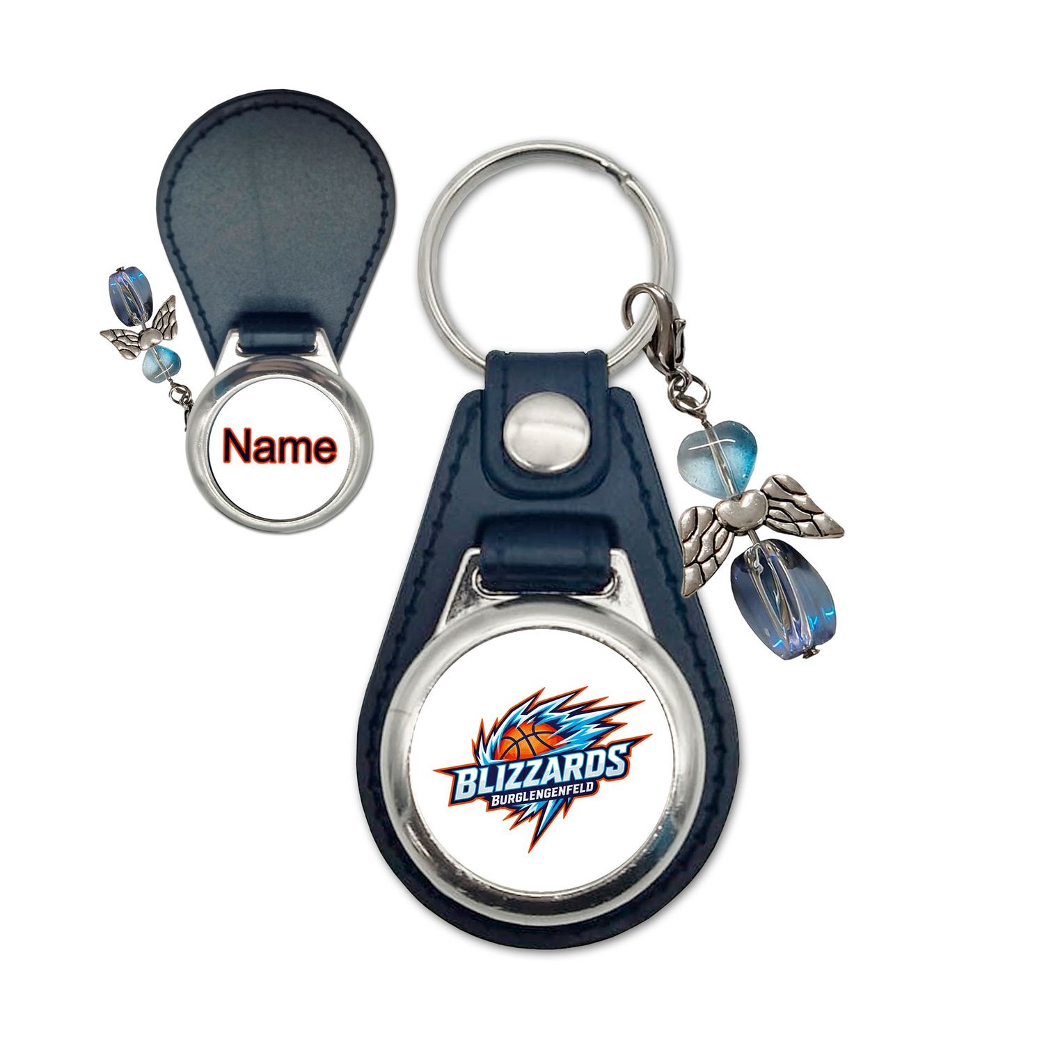 Metall/Kunstleder Schlüsselanhänger Schutzengel