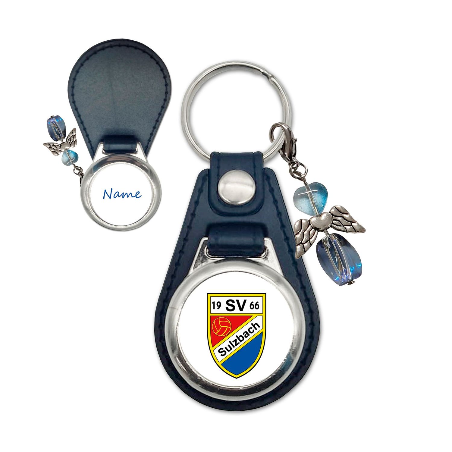 Metall/Kunstleder Schlüsselanhänger Schutzengel SV