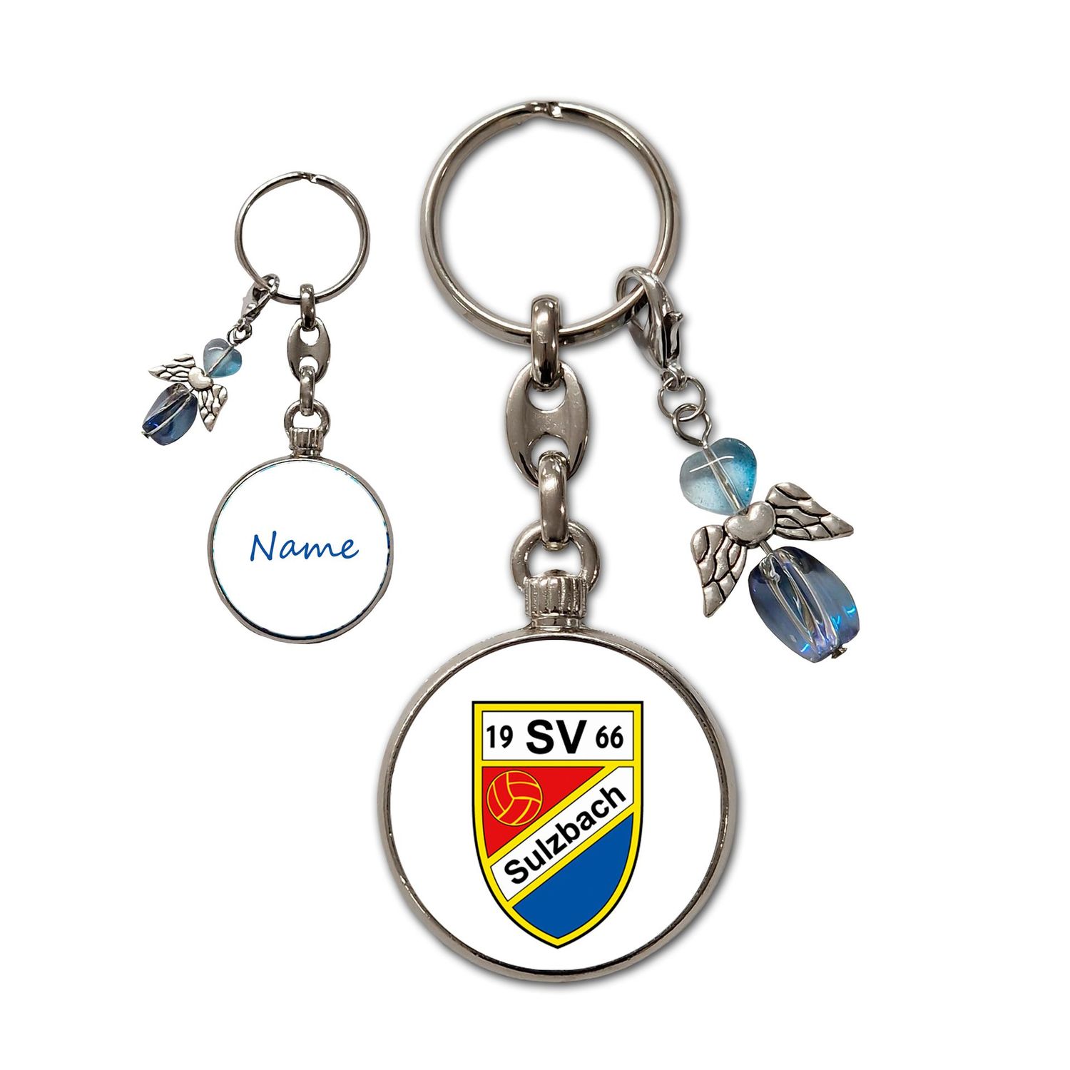 Metall Schlüsselanhänger Schutzengel SV