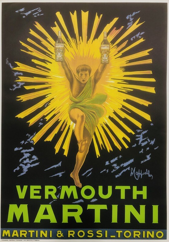 Leonetto Cappiello, c.a. 1970s - VERMOUTH MARTINI - Original vintage affiche  - c.a. cm 100 x 70 - in 39.4 x 27.6