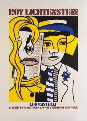 Roy Lichtenstein, 1979 - LEO CASTELLI NEW YORK - Exhibition offset poster on quallity  ivory paper - cm 91 x 65 - 35,8 X 25,6