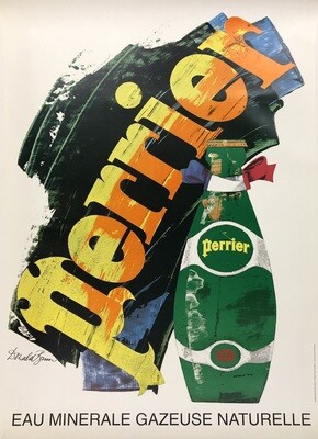 Donald Brun, c.a. 70s - EAU MINERALE GAZEUSE NATURELLE - Original advertising affiche - c.a. cm 127 x 89 - in 50 x 35