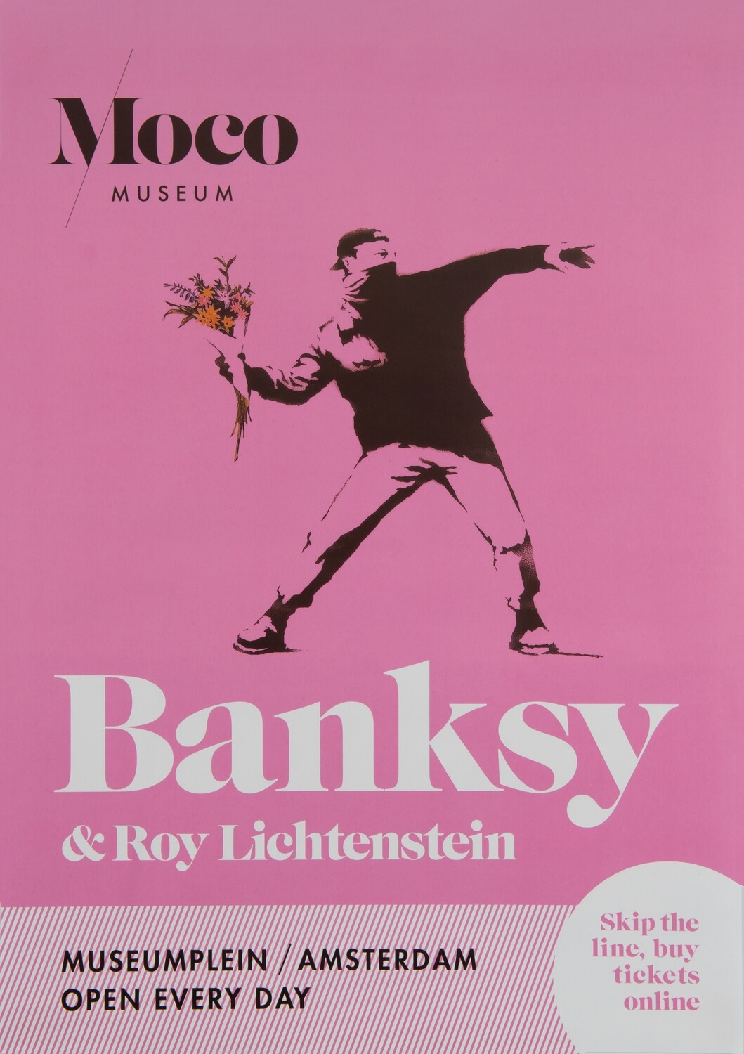 Banksy and Roy Lichtenstein, 2017 - MOCO Museum - Original lithographic poster cm 59,5 x 42 - in 23,4 x 16,5