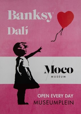 Banksy and Dalì, 2016 - MOCO Museum - Original lithographic poster cm 59,5 x 42 - in 23,4 x 16,5