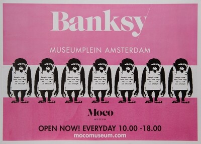 Banksy, 2017 - BANKSY MOCO MUSEUM - Original lithographic poster cm 84 x 59,5 - in 33 x 23,4
