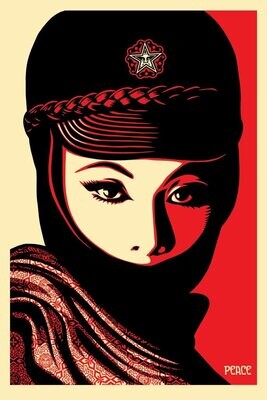 Shepard Fairey, 2021 - MUJER FATALE - Offset lithograph - cm 91 x 61 - in 36 x 24 - Hand signed and dated