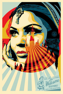Shepard Fairey, 2021 - TARGET EXCEPTIONS - Offset lithograph - cm 91 x 61 - in 36 x 24 - Hand signed and dated