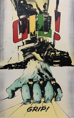 Gianni Bertini, 2003 - GRIP - Screen printing on quality museum cardboard cm 119 x 79 - in 46,8 x 31,1 - Hand signed and numbered
