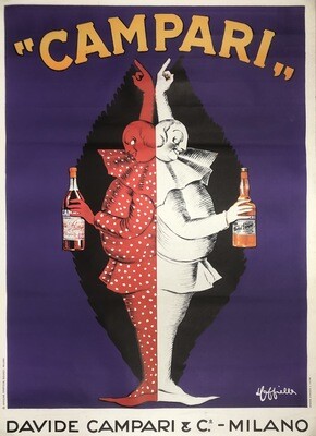 Leonetto Cappiello, 1950 - CAMPARI - Original lithographic vintage affiche - c.a. cm 140 x 100 - in 55,1 x 39,4