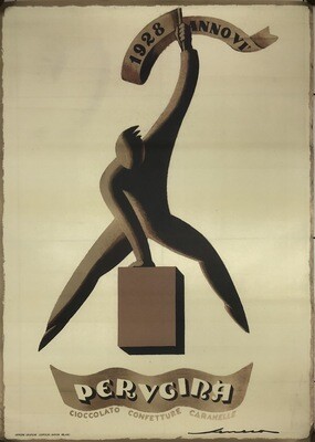 Federico Seneca, c.a. 1950 - PERUGINA CIOCCOLATO CONFETTURE  - Original advertising vintage affiche - c.a. cm 140 x 100 - in 55,1 x 39,4