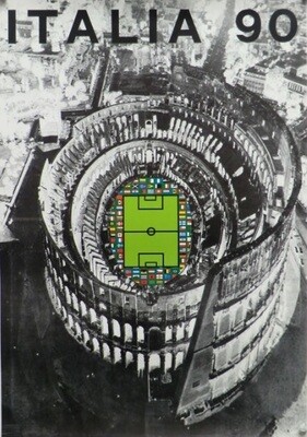 Alberto Burri, 1990 - ITALIA 90 - Original advertising poster - c.a. cm 100 x 70 - in 39,4 x 27,5