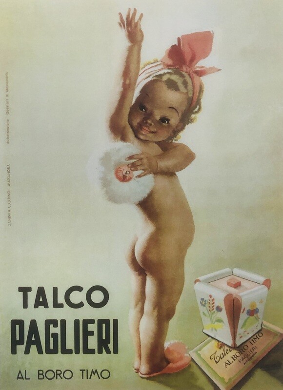 Gino Boccasile, 1970 c.a. - TALCO PAGLIERI - Original vintage affiche - c.a. cm 47 x 34 - in 18,5 x 13,4