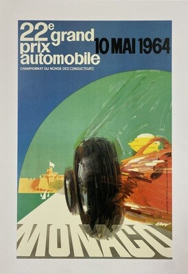 Michael Turner, 1964 - MONACO 64 - Original offset poster - cm 59 x 38 - in 23,2 x 14,9