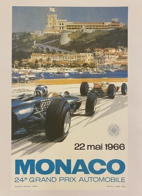 Michael Turner, 1966 - MONACO 66 - Original offset poster - cm 62 x 39 - in 24,4 x 15,3