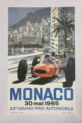 Michael Turner, 1965 - MONACO 65 - Original offset poster - cm 62 x 39,5 - in 24,4 x 15,5