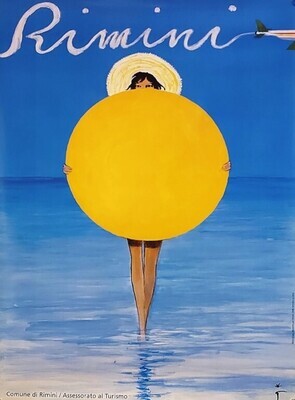 René Gruau, 2000 - RIMINI (ASSESORATO AL TURISMO) - Original advertising affiche - c.a. cm 100 x 70 - in 39.4 x 27.6