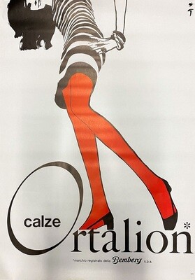 Rene Gruau, c.a. 1970s - ORTALION CALZE - Original advertising vintage affiche - c.a. cm 140 x 100 - in 55,1 x 39,4