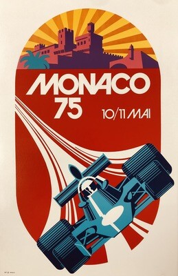 Michael Turner, 1975 - MONACO 75 - Original offset poster - cm 60 x 40 - in 24 x 16