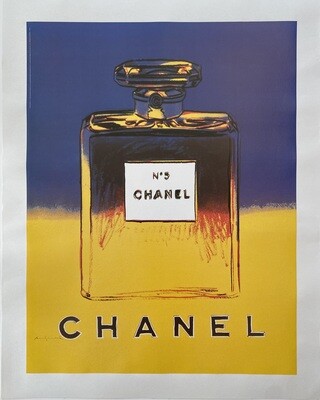 Andy Warhol, 1997 - CHANEL N.5 - YELLOW - Advertising vintage poster - cm 72,5 x 56 - in 28,5 x 22