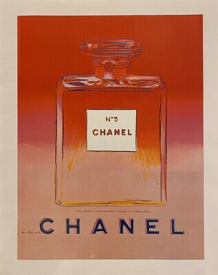 Andy Warhol, 1997 - CHANEL N.5 - RED - Advertising vintage poster - cm 72,5 x 56 - in 28,5 x 22