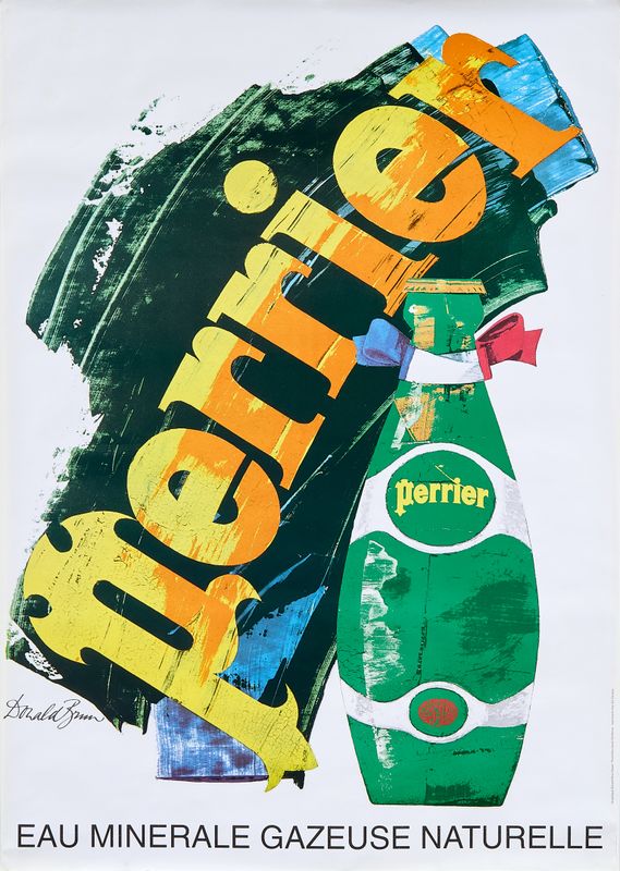 Donald Brun, c.a. 70s - EAU MINERALE GAZEUSE NATURELLE - Original vintage affiche - c.a. cm 127 x 89 - in 50 x 35