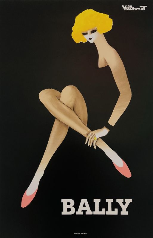 Bernard Villemot, c.a. 1980 - BALLY BLONDE - Original vintage poster - c.a. cm 67 x 45 - in 23,4 x 17,7