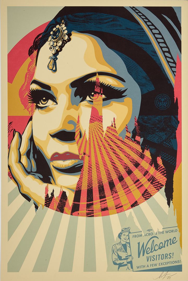 Shepard Fairey, 2024 - TARGET EXCEPTIONS - Offset lithograph on thick cream speckle tone cm 91,5 x 61 - in 36 x 24 - Hand signed and dated