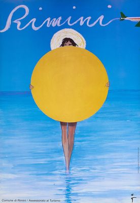 René Gruau, 2000 - RIMINI (ASSESORATO AL TURISMO) - Original advertising affiche - c.a. cm 100 x 70 - in 39.4 x 27.6