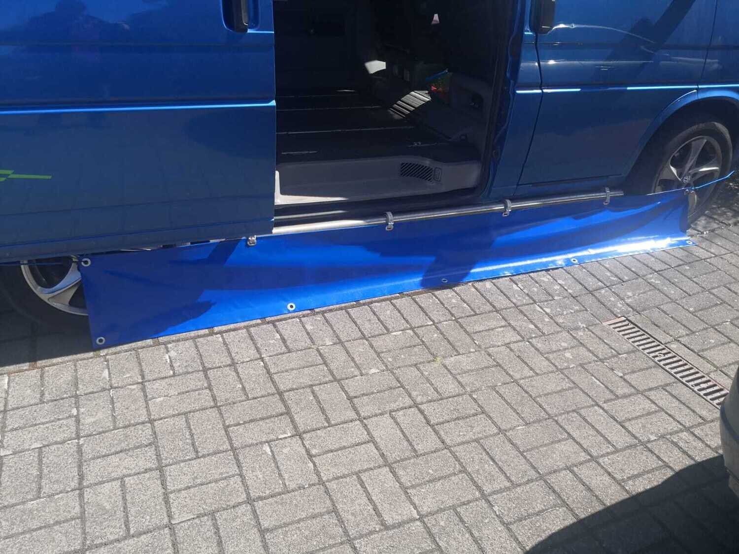 Wohnmobil / Wohnwagen Windschutz Schürze incl. rostfreien Rundösen 16mm ca. alle 50cm, in 2 Höhen und frei konfigurierbarer Länge, diverse Farben