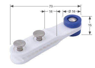 10 Rollenhalter für Vorhangschiene 13