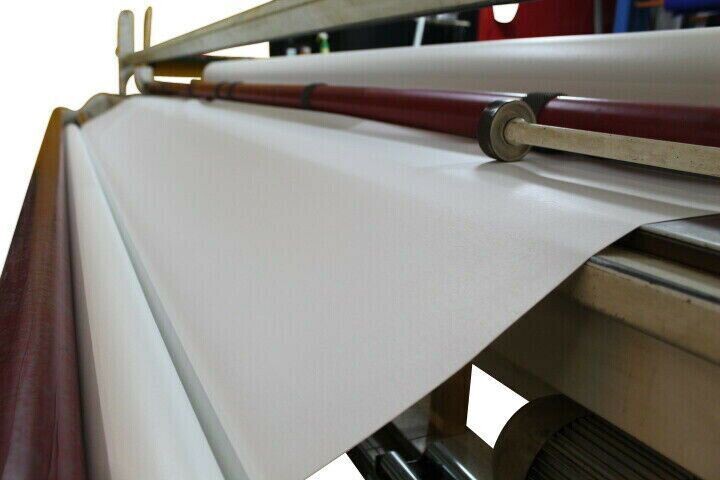 Abdeckplane LKW plane PVC Folie 510g/m² Breite 5,00m (mit Saum: 4,90m) Weiß matt
