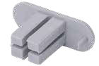 10 Endkappen für Alukederschiene 17mm x 44mm
