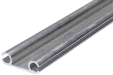 Doppelkederschiene 12mm x 40mm für Ø5,5mm x 7,5mm Alu blank