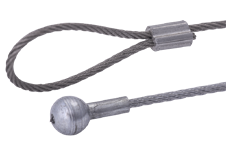 Edelstahlseil Ø 1,5mm/3mm mit 3cm Schlinge/Kugel oder nur Seil