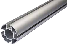 Kederschiene Ø 50mm für Ø7-10mm Keder eloxiert