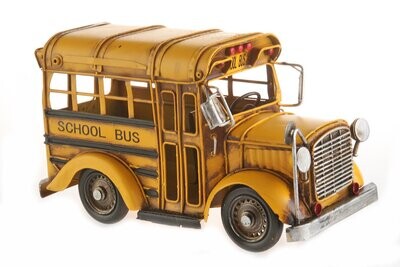 Nostalgie Blechmodell USA Schulbus handgefertigtes Unikat Größe ca 26,5x12,5x16 