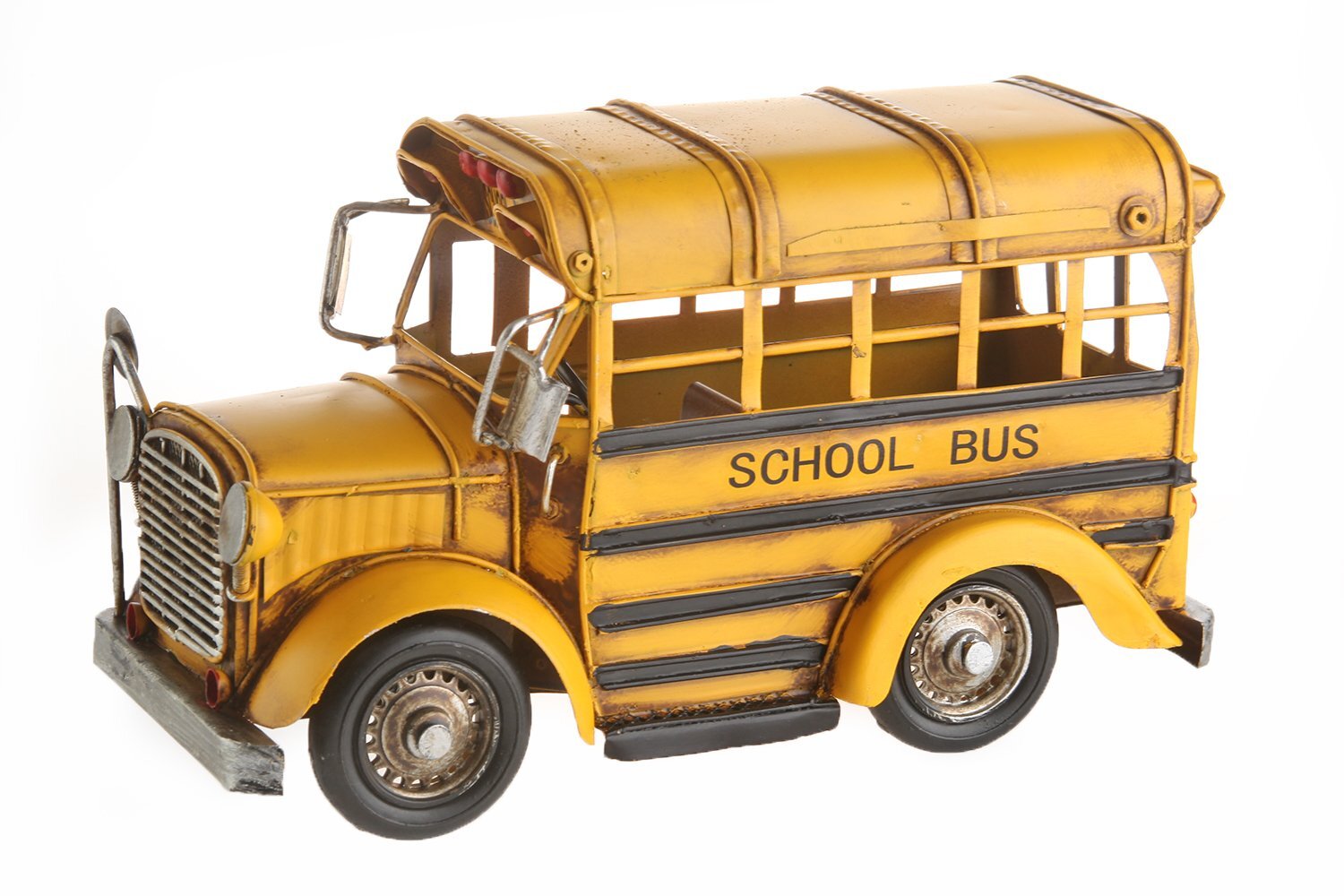 26,5x12,5x16 Nostalgie Blechmodell USA Schulbus handgefertigtes Unikat Größe ca 